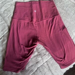lululemon athletica High-Rise Wine/Mulberry Bike Shorts